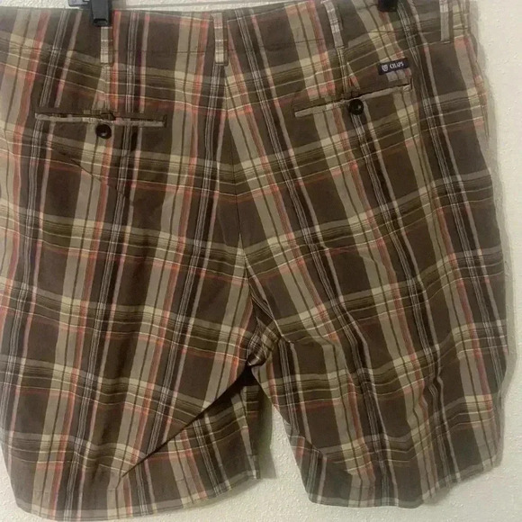 Chaps Brown Plaid Shorts Size 38. - Picture 3 of 4